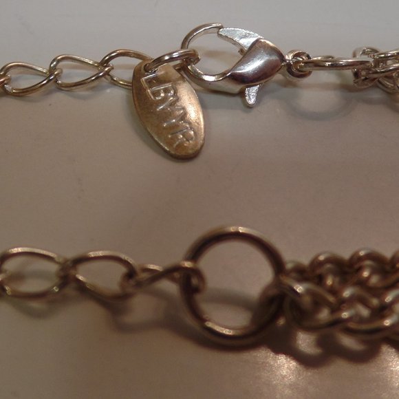 LBVRY Silvertone Multi-strand Necklace 28" - Picture 9 of 9